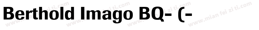 Berthold Imago BQ-中(字体转换